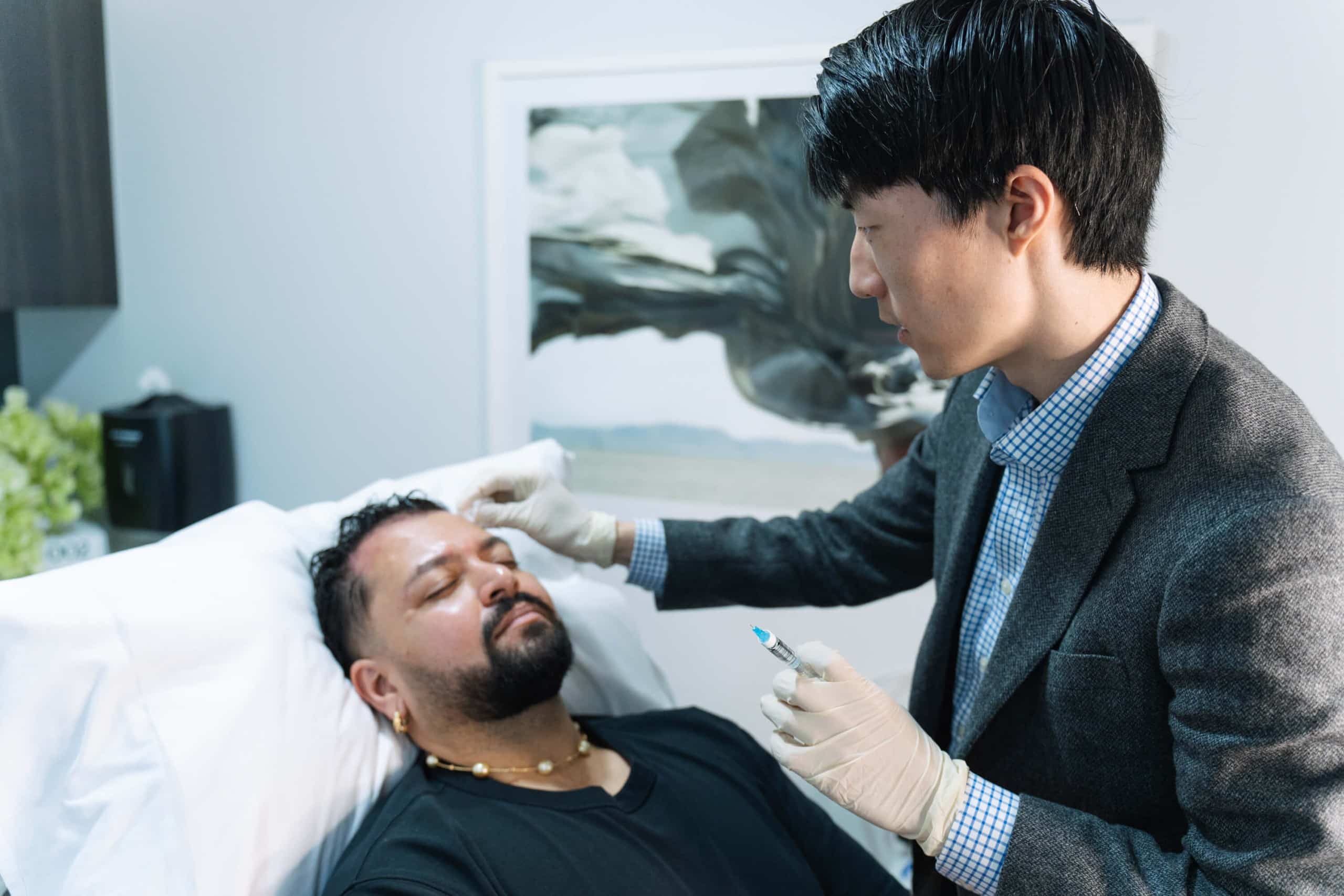 Rejuran treatment for forehead and face