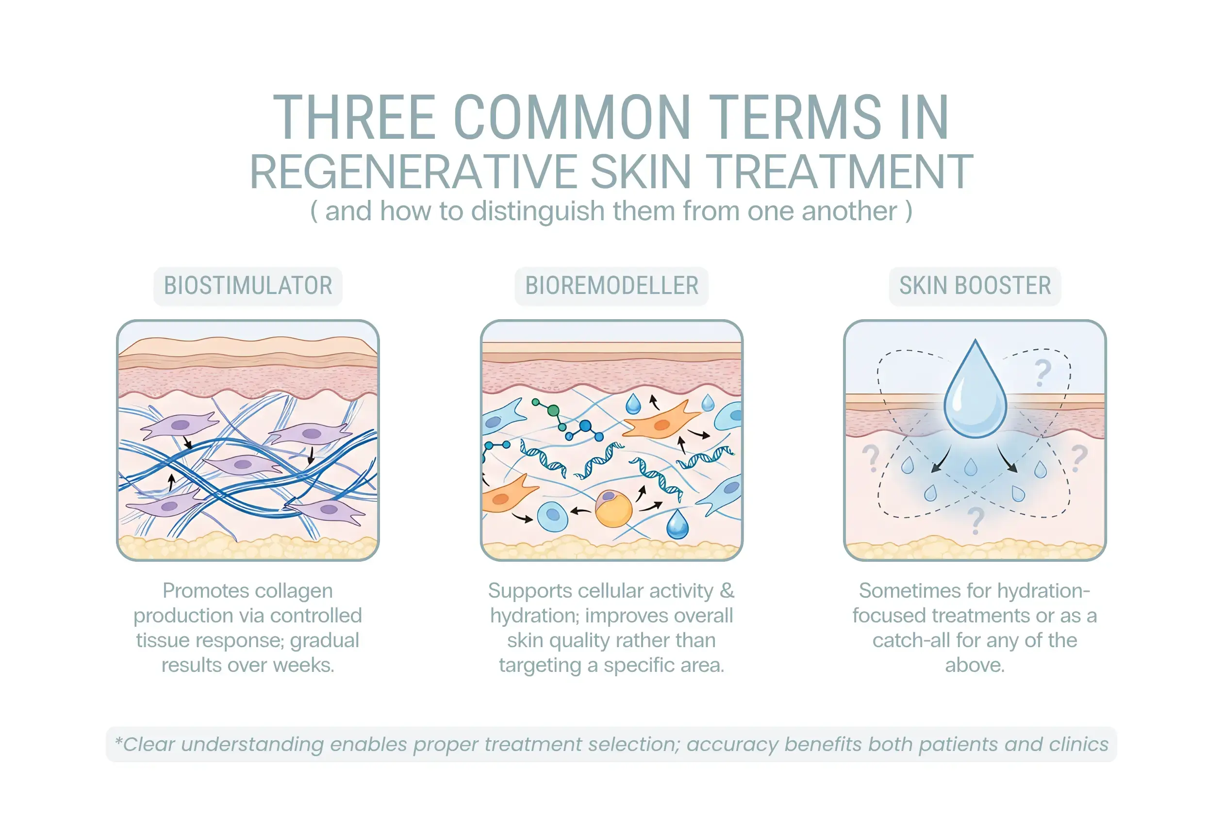 Biostimulator vs bioremodeller vs skin booster explained